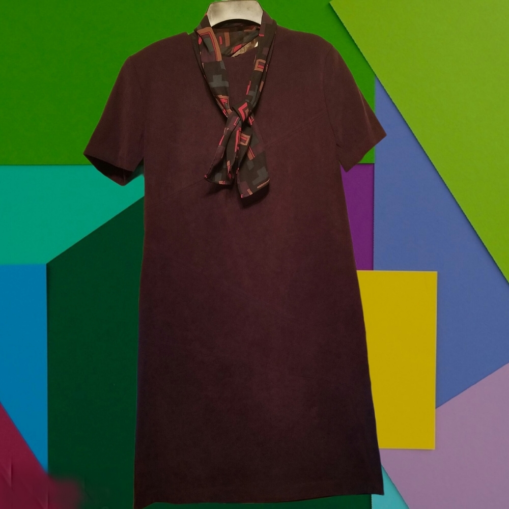 Sag Harbor Petite Faux Suede Sheath Dress